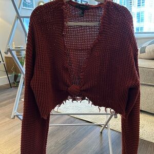 Forever 21 Maroon Knit Sweater